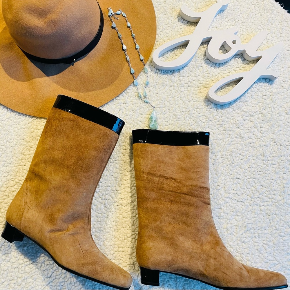 Vintage Dolce & Gabbana Suede Mid-Calf Boots